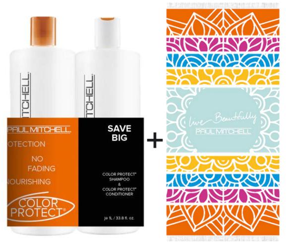 Paul Mitchell - Save on Duo Liter Color Protect + GRATIS: Paul Mitchell Strandtuch
