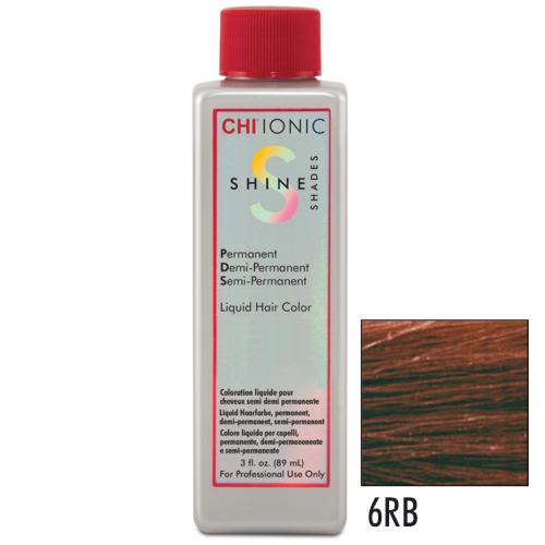 CHI Ionic 6RB Shine Shades Liquid Haarfarbe 89ml - light red brown