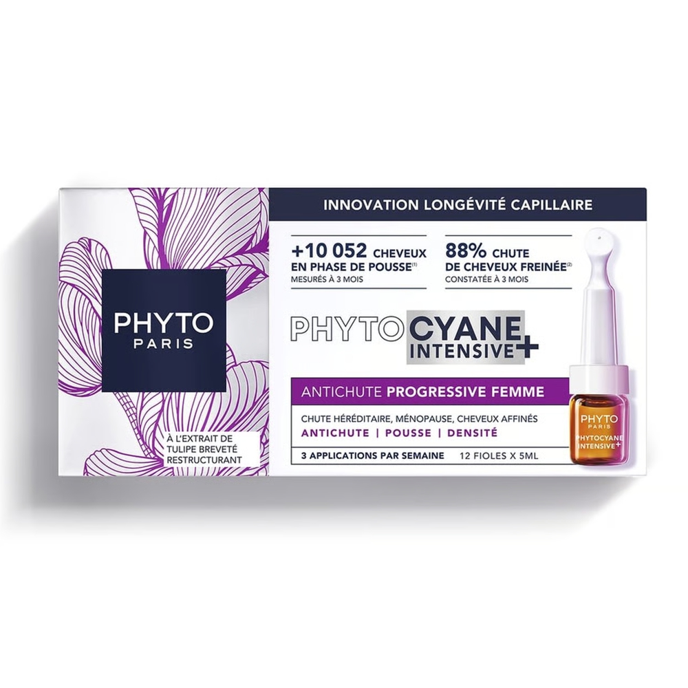 Phyto - Phytocyane Intensive+  Anti-Haarausfall Kur bei progressivem Haarausfall 12x 5ml Amp.